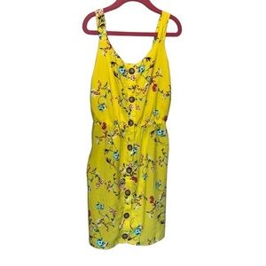 Tilly’s Girl’s Yellow Floral Dress Size Medium Walking on Sunshine